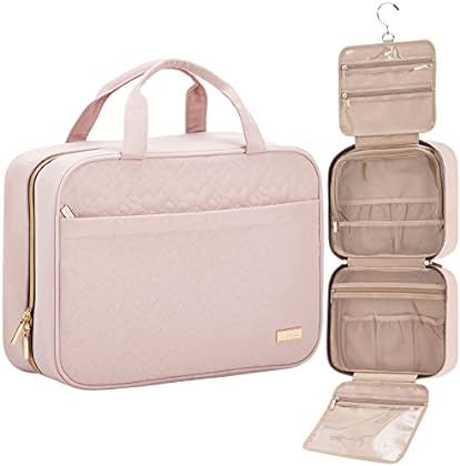 NISHEL Toiletry Bag, Portable Makeup Organizer, Cosmetic Holder for Brushes Set, Full-Sized Shampoo, Conditioner, Accessories