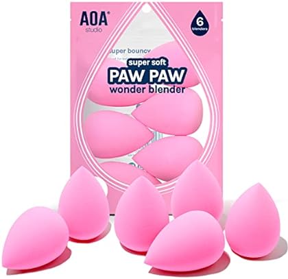 AOA Studio Collection makeup Sponge Set Latex Free and High-definition Set of 6 makeup Wonder blender For Powder Cream and...
