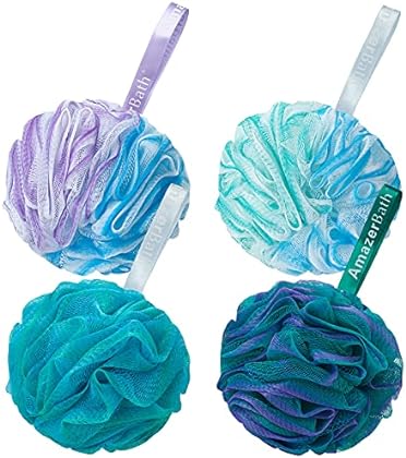 AmazerBath Loofah Sponge (Pack of 4)