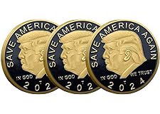 3pc President Donald Trump Coin, Trump 2024 Coin Save America Again Challenge Coin