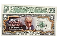 Donald Trump Never Surrender Colorized Mugshot 2 Dollar Bill Uncirculated Commemorative Coin