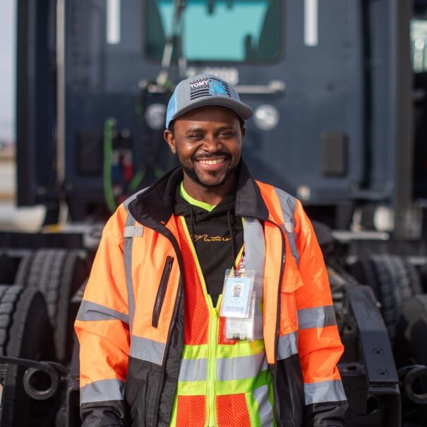 An image of Abel, an Amazon employee on the transportation team.