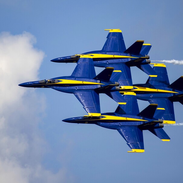 A photo of Blue Angels in flight