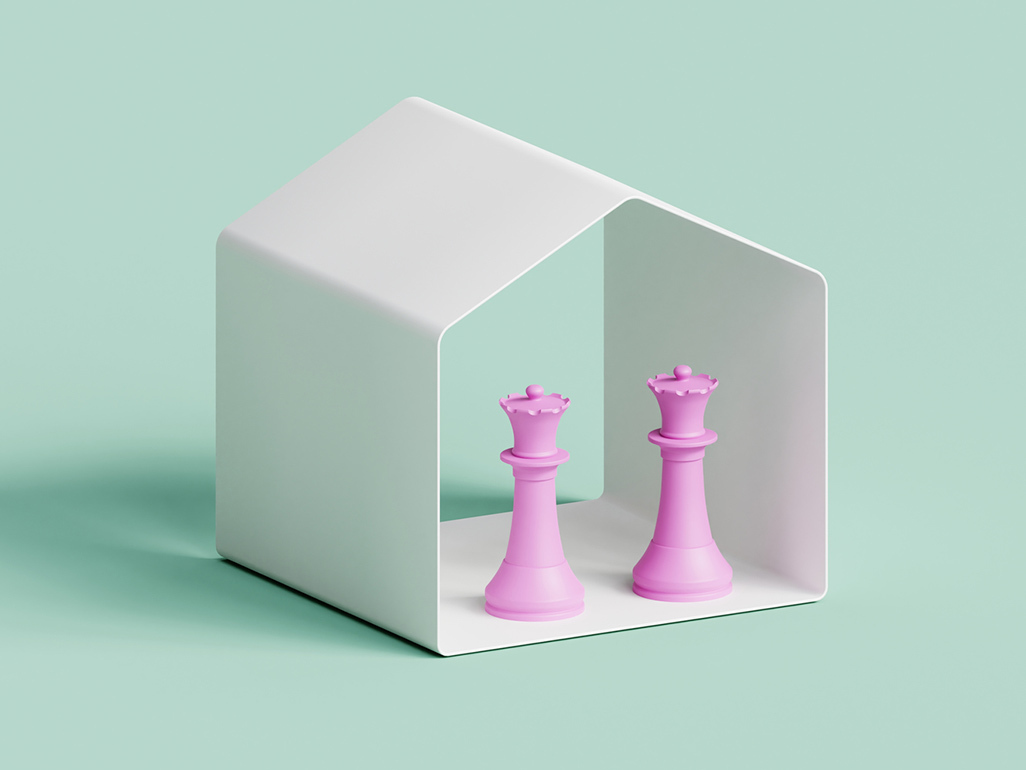 two chess pieces 