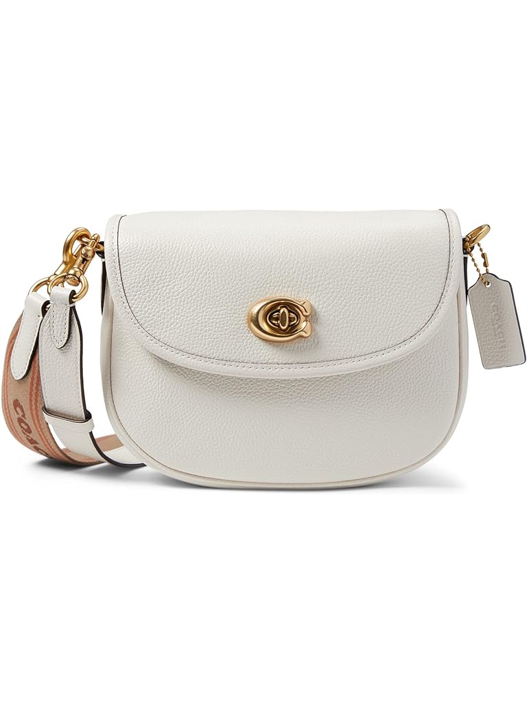 COACH Polished Pebble Leather Willow Saddle Bag