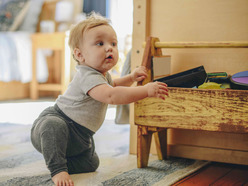 18 month old playing with toybox