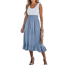 CUPSHE Women's Sleeveless Ruffled A-Shape Maxi Dress