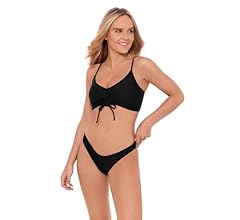 Women's Shirred Tie Midkini Top