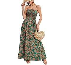 MakeMeChic Women's Floral Print Shirred Cami Dress