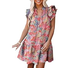 Dokotoo Ruffle Cap Short Sleeve Mini Sundress