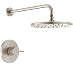 Delta Faucet Modern Raincan Round Single-Function Shower Valve Trim Kit Brushed Nickel, Shower Faucet Set, Rainfall Shower …