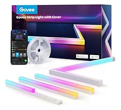 Govee RGBIC LED Strip Lights 16.4ft with Covers, Smart LED Lights Work with Alexa and Google Assistant, LED Diffuser Channe…