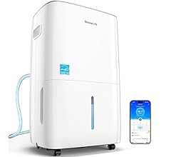 GoveeLife Smart Dehumidifier for Basement 4,500 Sq.Ft, 50 to 109 Pint Auto Humidity Control, Drain Hose, 2.0Gal Bucket, Ene…