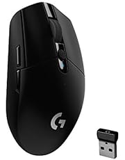 Logitech G305 LIGHTSPEED Wireless Gaming Mouse, Hero 12K Sensor, 12,000 DPI, Lightweight, 6 Programmable Buttons, 250h Battery Life, On-Board Memory, PC/Mac - Black