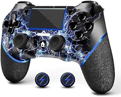 AceGamer Wireless Controller for PS4, Custom Design V2 Gamepad Joystick for PS4 with Non-Slip Grip of Both Sides and 3.5mm...