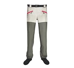 Waist Chest Waders - Waist Wading Pants, 3-Ply Breathable Fishing Wader with Pockets and Durable Stocking Boots