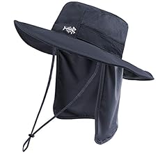 UPF 50+ Sun Fishing Hat Water Resistant with Detachable Neck Flap