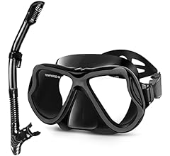 Dry Snorkel Set,Panoramic Wide View,Anti-Fog Scuba Diving Mask,Professional Snorkeling Gear