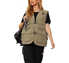 Women's Fishing Vest Safari Utility Travel Vest Outdoor Work with Multi Pockets