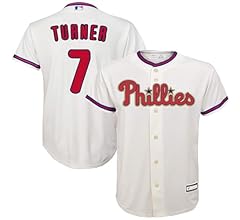 Trea Turner Philadelphia Phillies MLB Kids Youth 8-20 Ivory Cream Alternate Player Jersey
