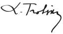 Trotsky's signature