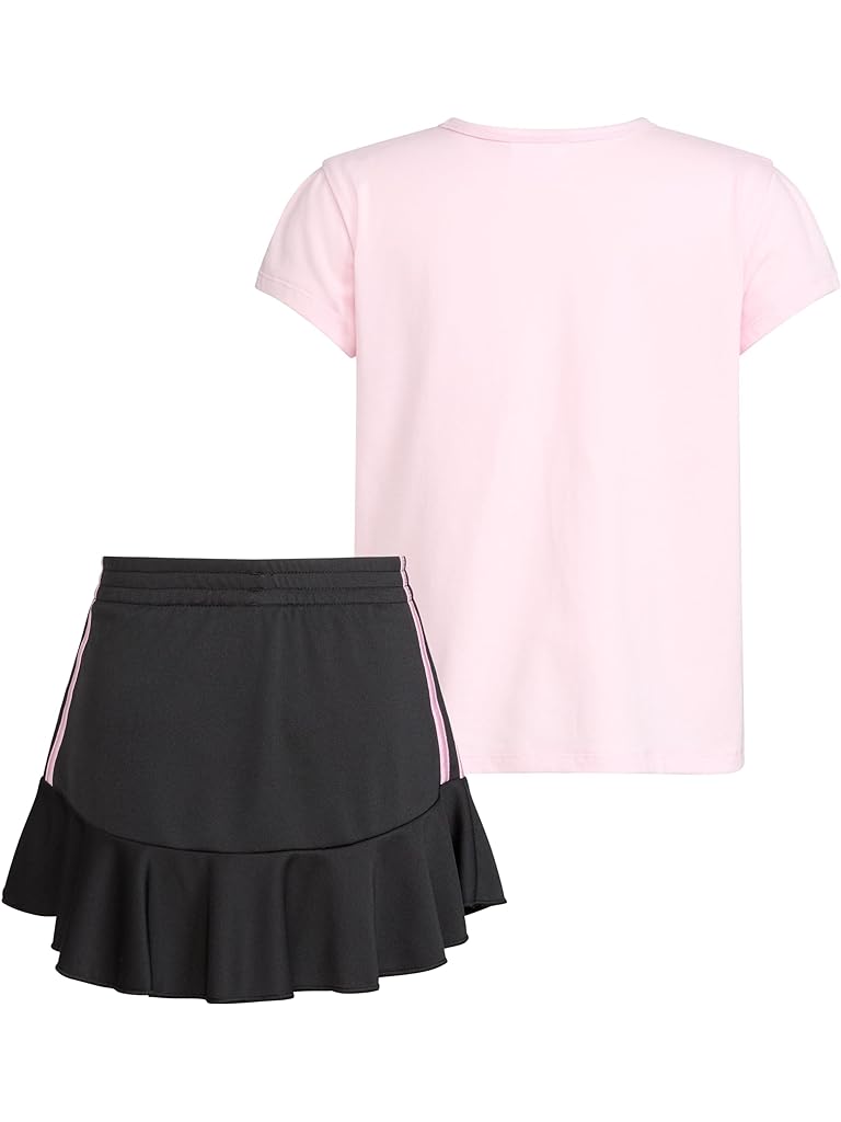 adidas Kids Pleated SS Tee Ruffle Skort Set(Infant)