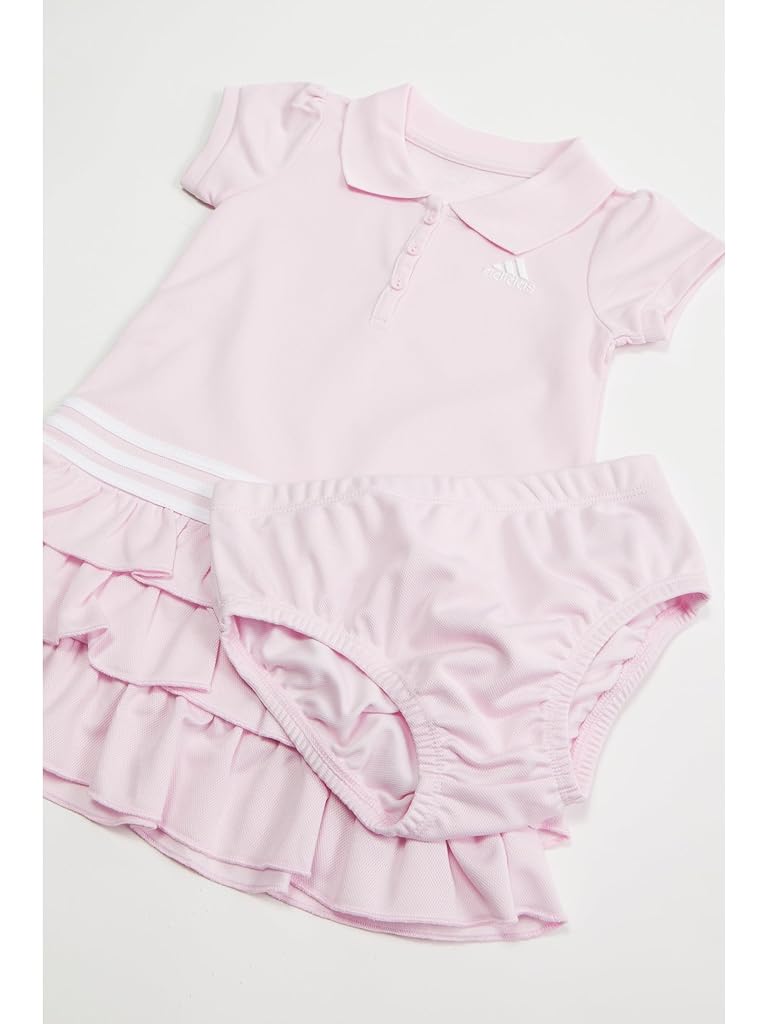 adidas Kids SS Ruffl Polo Dress Set(Infant)