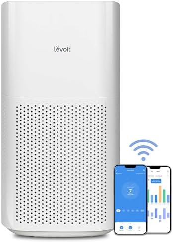 LEVOIT Air Purifiers for Home Large Room Up to 3175 Sq. Ft with Smart WiFi, PM2.5 Monitor, HEPA Sleep Mode, 3-in-1 Filter for Smoke, Pet Allergies, Dust and Odor, Alexa Control, Core 600S-P, White