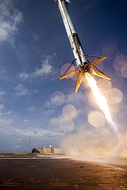 Falcon 9 before impacting the droneship