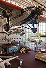 Planes suspended from the ceiling of the Smithsonian National Air and Space Museum lobby