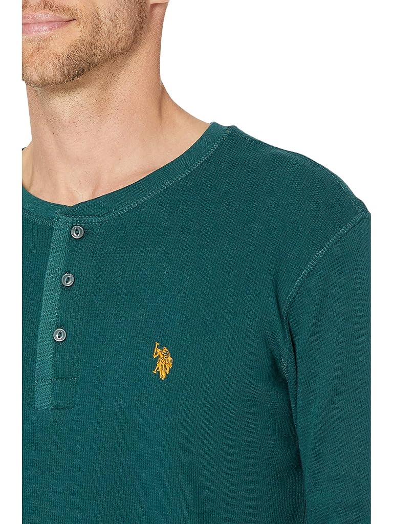 U.S. POLO ASSN. Long Sleeve Solid Thermal Henley