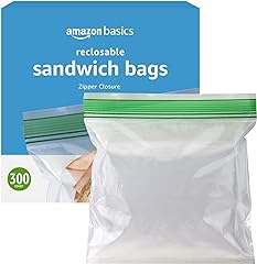 Amazon Basics Sandwich Storage Bags, 300 Count, Pack of 1