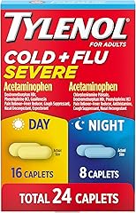 Tylenol Cold + Flu Severe Day & Night Caplets for Fever, Pain, Cough & Congestion Relief, 24 Count