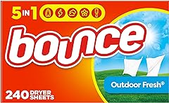 Bounce Dryer Sheets Laundry Fabric Softener, Outdoor Fresh, 240 Count