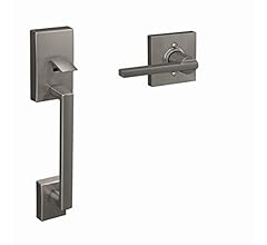 SCHLAGE FE285 CEN 619 LAT COL 16-080 10-027 134 Front Entry Handleset Interior, Collins Trim, Satin Nickel