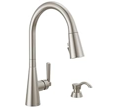 Delta Faucet Boyd Kitchen Faucet with Soap Dispenser, Kitchen Faucets with Pull Down Sprayer Brushed Nickel, Kitchen Sink F…