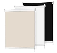 Sulugood Blackout Roller Shades for Windows Room Darkening Blinds Thermal Insulated Fabric Roller Blinds UV Protection Easy…