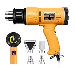 SEEKONE Heat Gun 1800W 122℉~1202℉（50℃- 650℃）Fast Heating Heavy Duty Hot Air Gun Kit Variable Temperature Control Overload P…