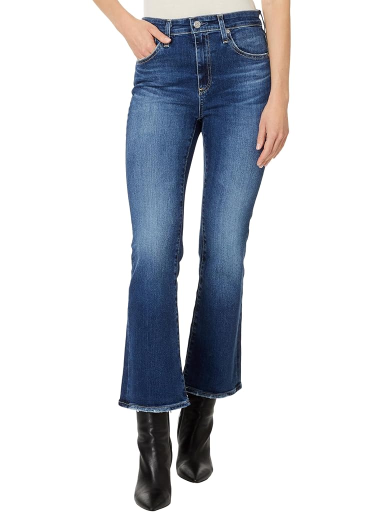 Blue AG Jeans Farrah High Rise Crop Boot Jean in 14 Years Collector