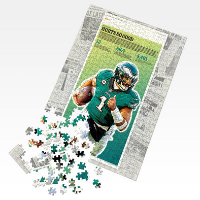 Inquirer 'Birds on a Mission' Series Reprint Puzzle featuring Jalen Hurts