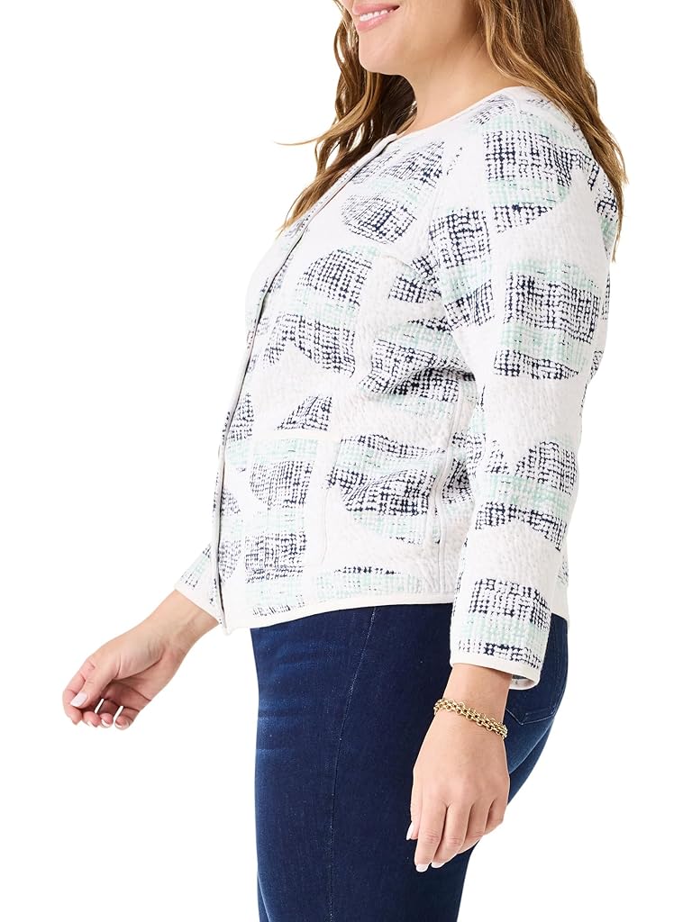 NIC+ZOE Plus Size Circle Sequence Knit Jacket