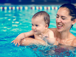 Mum and baby in swimming pool