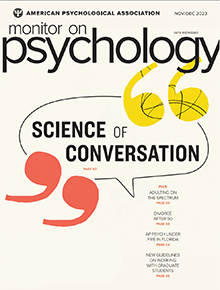 November-December 2023 Monitor on Psychology cover