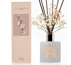 Cocorrína Reed Diffuser Set, 6.7 oz Clean Linen Scented Diffuser with Sticks Home Fragrance Reed Diffuser for Bathroom Shel…