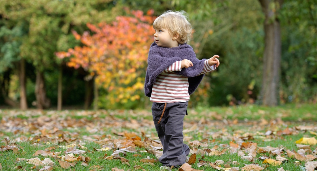 Child dancing outside