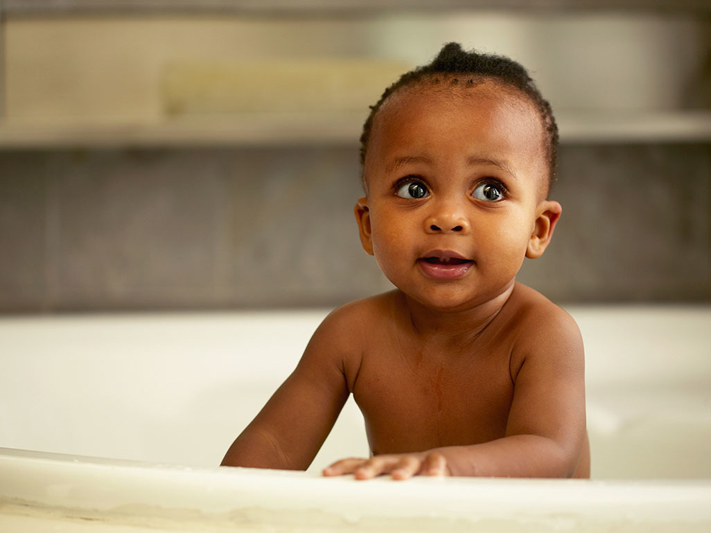 boy in the tub