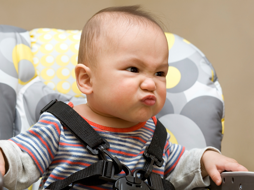 Toddler making a funny expression