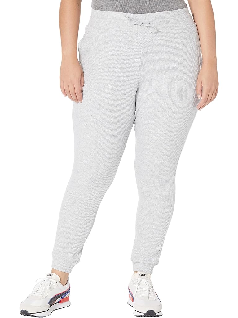 PUMA Plus Size Classics Ribbed Slim Pants