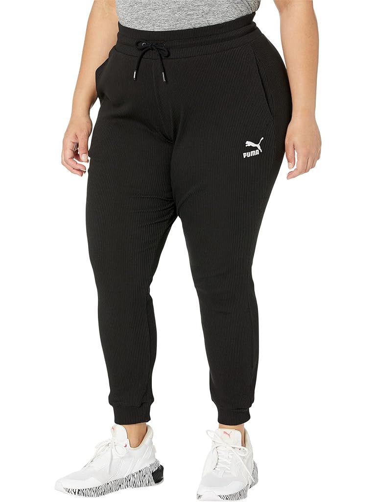 PUMA Plus Size Classics Ribbed Slim Pants