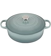 Le Creuset Enameled Cast Iron Signature Round Wide Dutch Oven, 6.75 qt., Sea Salt